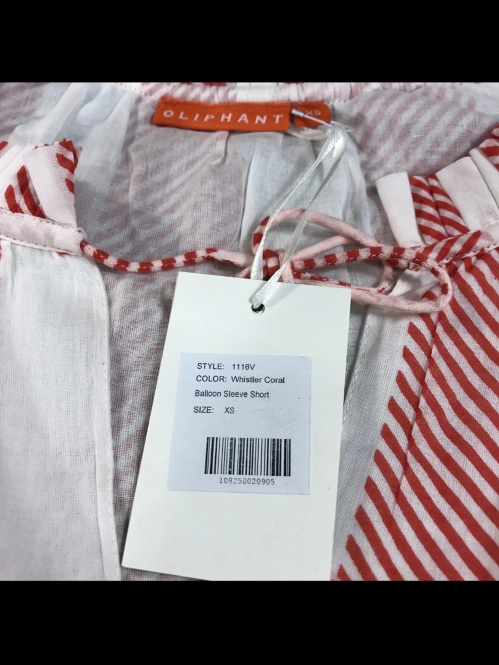 Oliphant 🌹Red and White Striped Tiered Dress - Picture 8 of 17